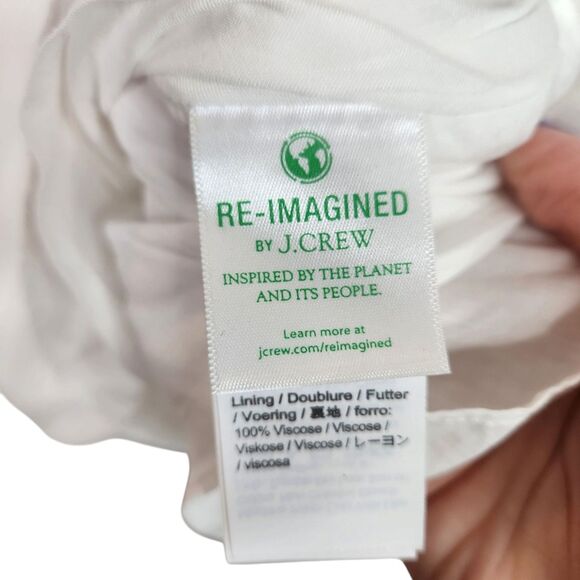 J. CREW Top Womens XS White V-Neck Smocked-Waist Top in Lightweight Cotton 2023 - Picture 9 of 11